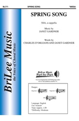 Spring Song SSA choral sheet music cover